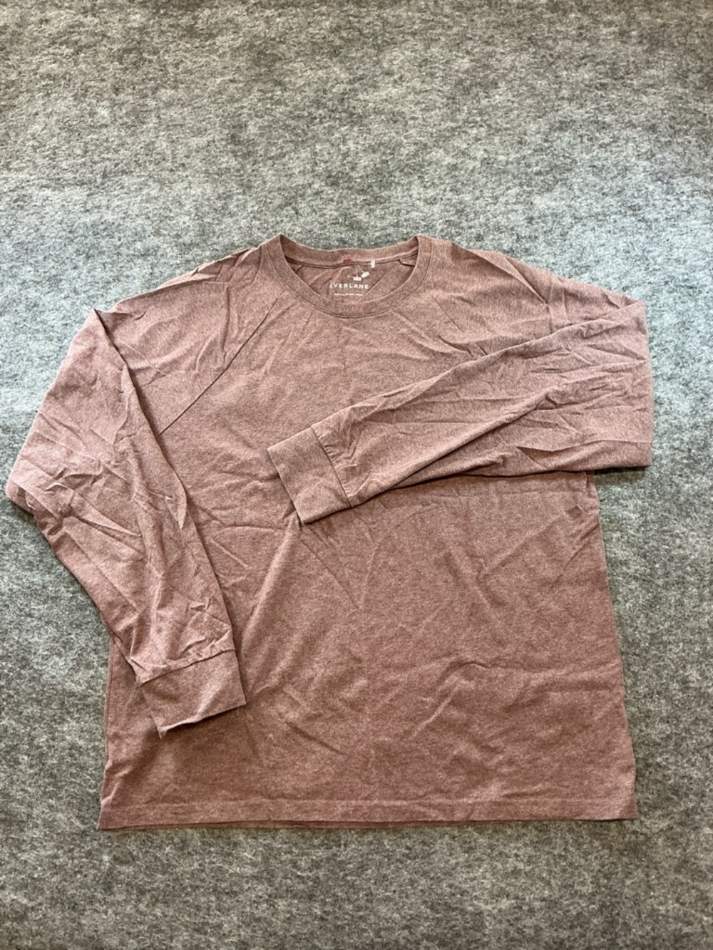Everlane Plum 100% Cotton Essential Basic Long Sleeve A12